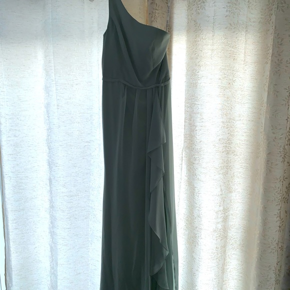 David’s Bridal Sage Green Bridesmaid Dress - Picture 3 of 7
